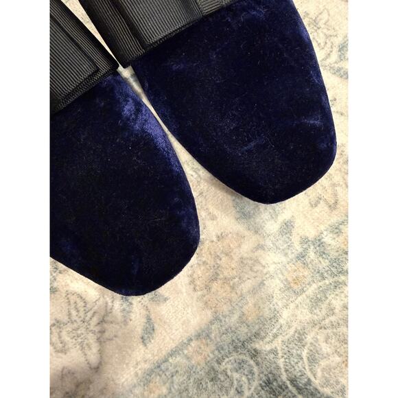 Joie Crushed Blue Velvet Mules Size 6 - Picture 3 of 7